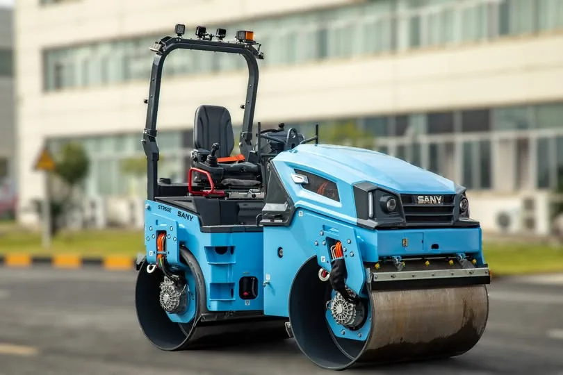 Lu rung 2 bánh thép chạy điện SANY STR50E10