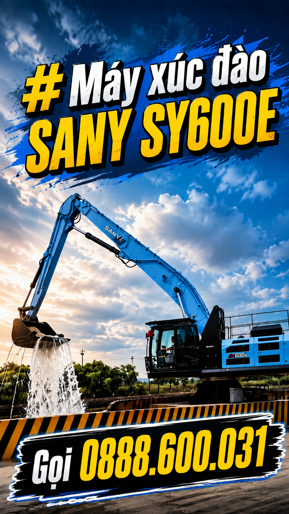 Máy xúc điện cáp SANY SY600E (bản mỏ)
